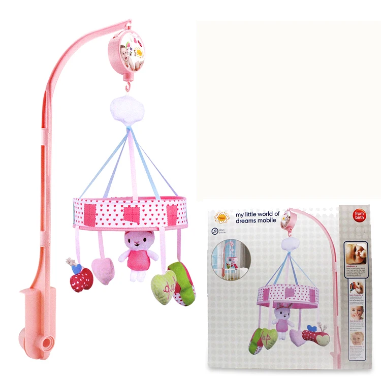 Pink Rabbit Musical Crib Mobile Baby Hanging Toys Buy Baby Crib Toys