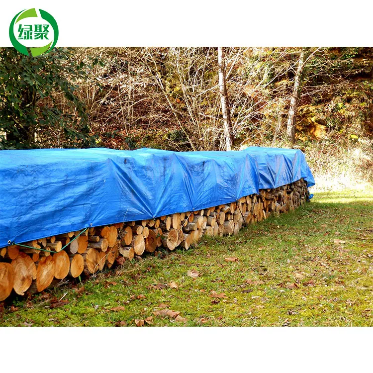 
20x26ft 6x8m Blue Orange Covering Pe Canvas Tarpaulin Roof Material 