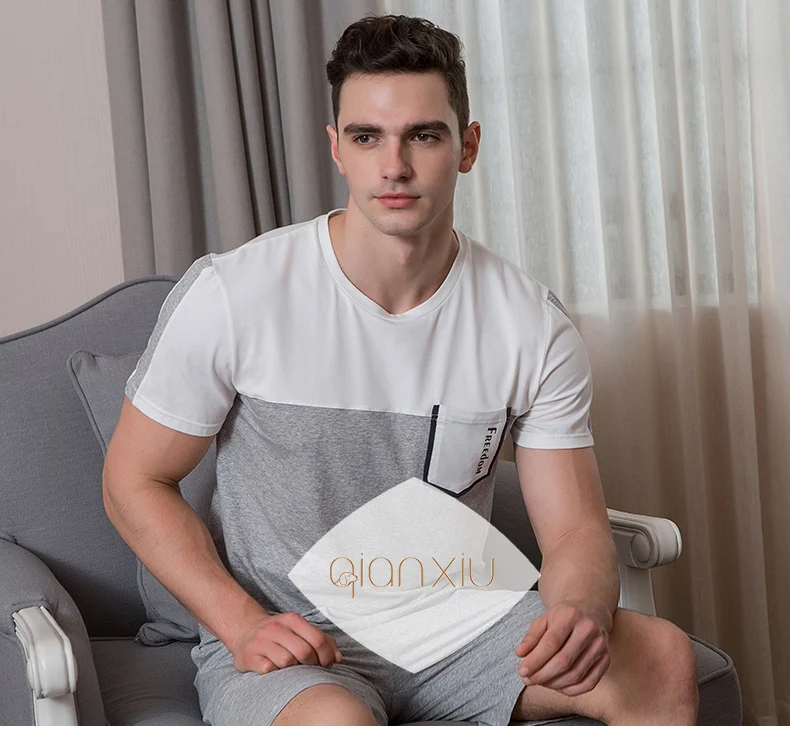 New Designed Qianxiu Plain Color Soft Touch Mens Onesie Pajamas Nightwear - Buy Plain Color 