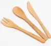 Bamboo/wooden utensil fork spoon knife set wood compostable bamboo cutlery