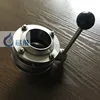 Mega March Sourcing 3 pcs Flang Butterfly Valve Manual Handles Low Price Casting Supplier Hygienic New Goods
