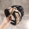 High Quality Women Hair Accessories Middle Knot Discoloration Wide Sequin Hair Band For Girls