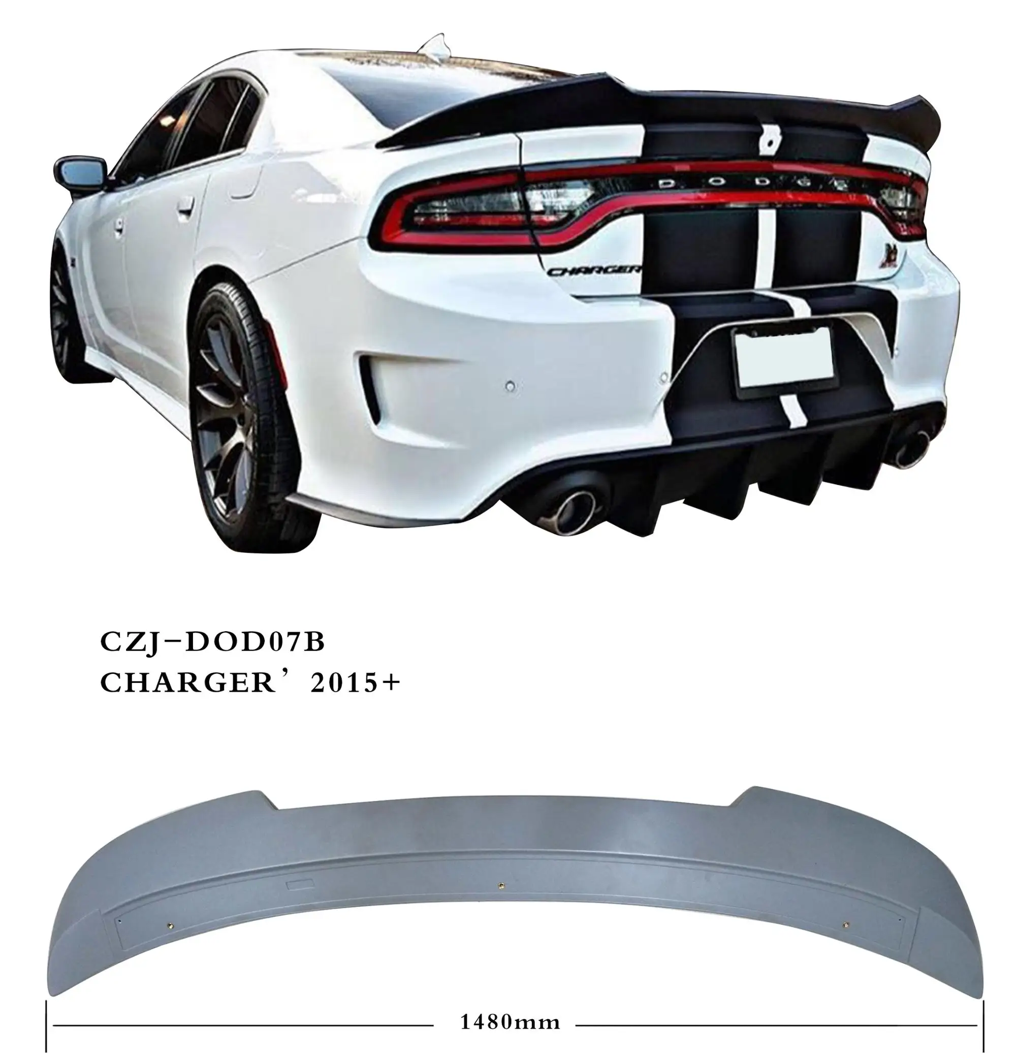 Czj For Dodge Charger 2017+ Car Rear Wrc Spoiler - Buy For Dodge Charger  Spoiler,For Charger,Car Spoiler Product on 