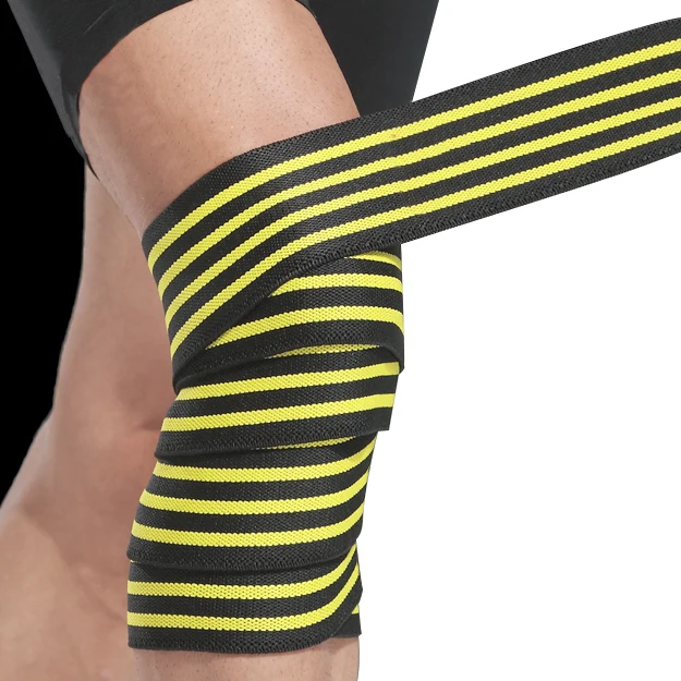 

Hot Sell Compression Elasticn Protection Knee Banddage, Black and red, black and yellow