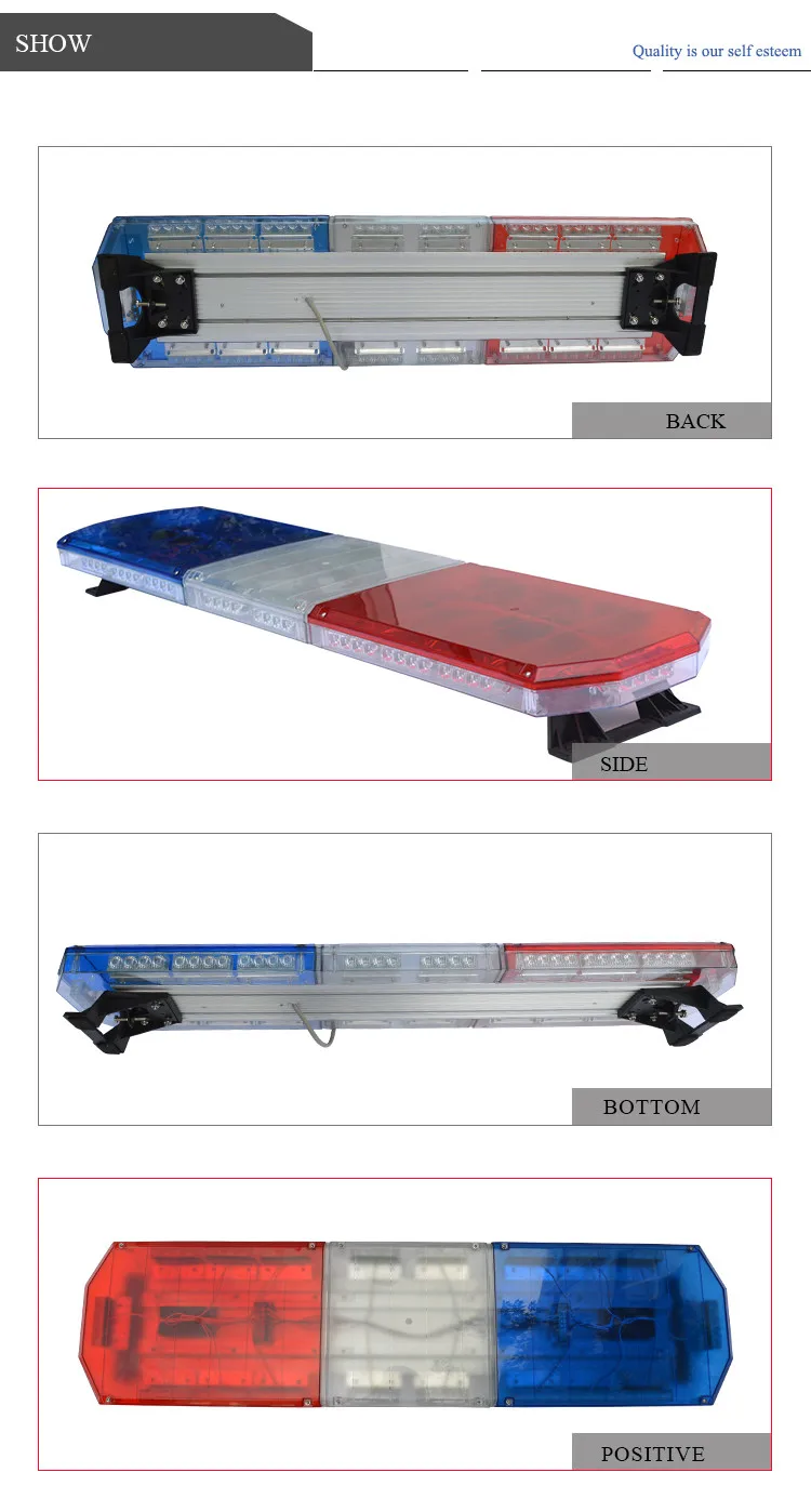 car with hook red  new police light bars