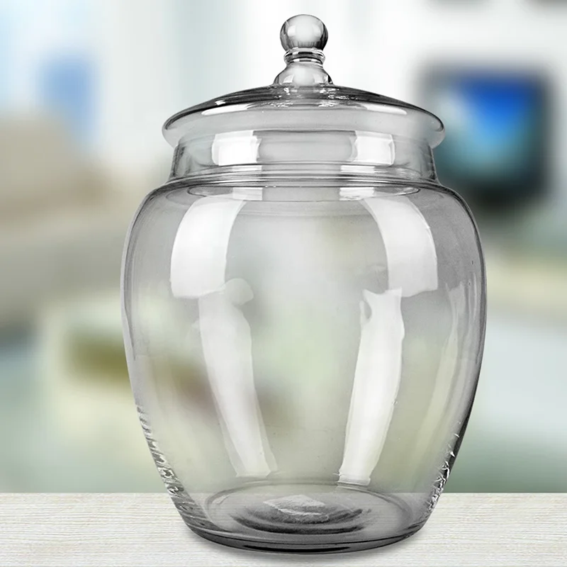 

10 Liter Clear Recycled Glass Fermentation Pickle Jar for Kitchen, Customized color