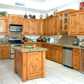 High Quality Custom Thailand Oak Burma Teak Solid Wood Kitchen