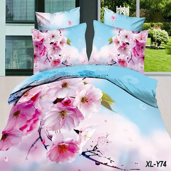 alibaba wholesale 3d bedding sets yellow purple comforter