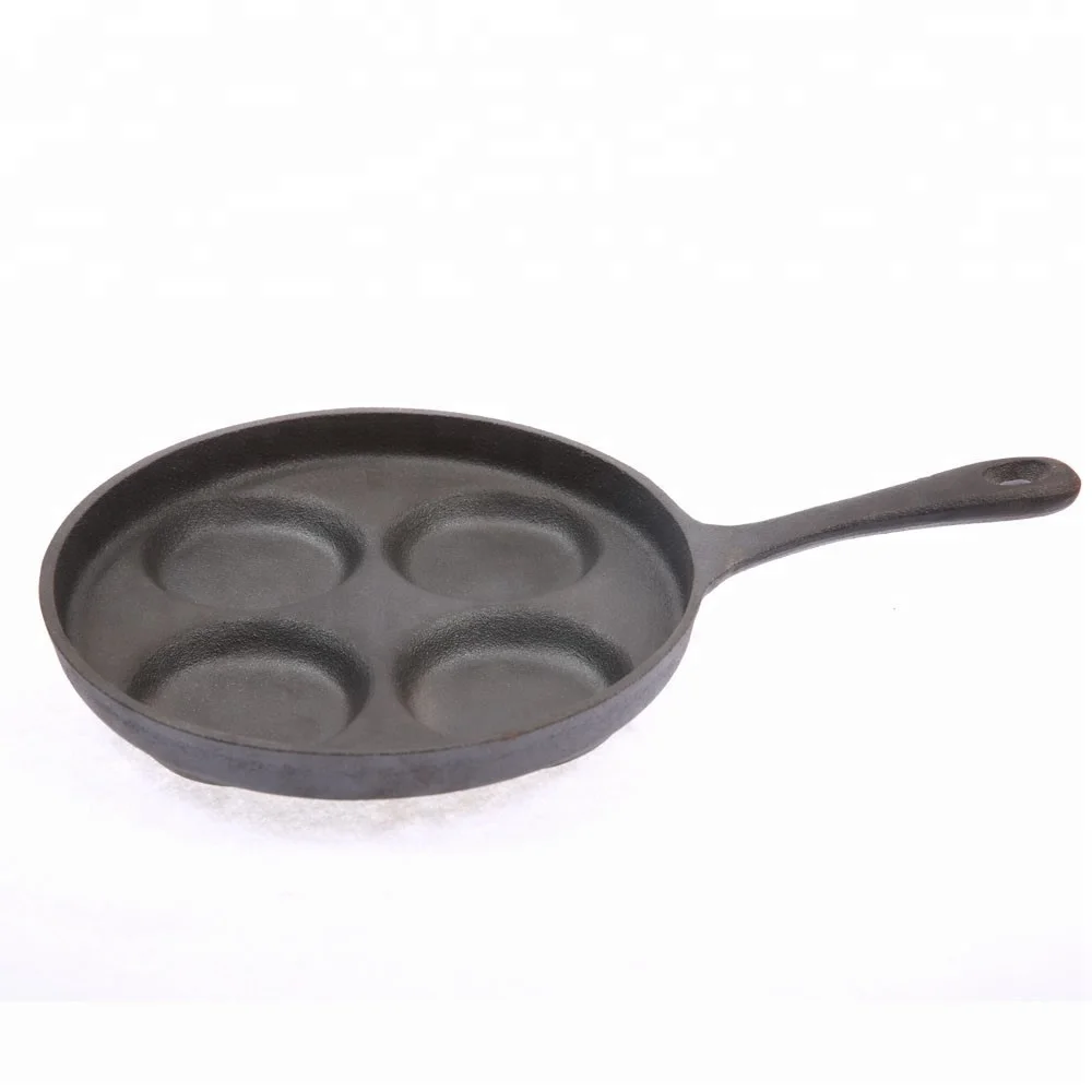 9.5 Inch 4 Holes Cast Iron Fry Pan Swedish Pancake Pan Buy Pancake