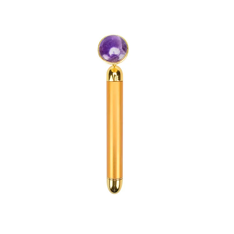 

2019 new Jade Vibration 3 in 1 Energy Beauty Bar double chin reducer massager for beautiful girl, Gold+purple