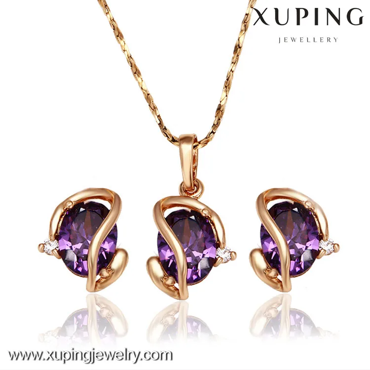 

62397-Xuping Hot New Fine Jewelry Design Gold Jewelry Set