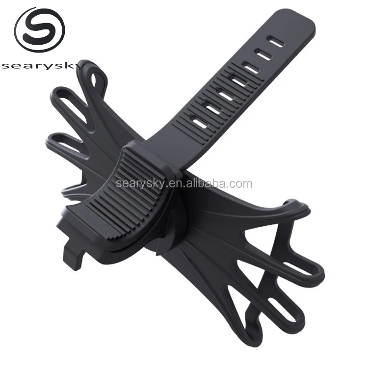 

2018 Silicone Adjustable Bind Belt Universal Mobile Bike Phone Holder, Black