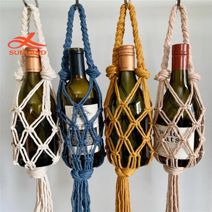 W1815 Wine Bottle Holder Macrame Bottle Holder Macrame Wine Tote Buy