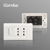 Italy Standard 1 Gang Switch 2 Gang Electrical Plugs Sockets