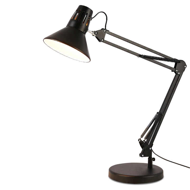 The Eyecare Flexible Long Swing Arm Led Clip Desk Lamp Metal Adjustable
