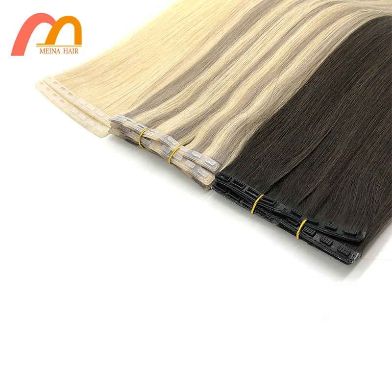 

New Designed Easier To Wear Hot Selling Cuticles Intact Buckle Tape In Human Hair Extensions, Any colors are available