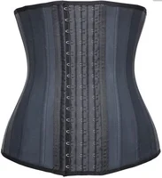 

25 steel bones 100% smooth rubber latex corset waist trainer 110209