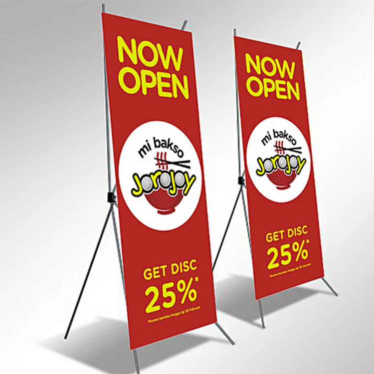 
Hot selling advertising digital PVC Polyester printing X banner stand size for indoor 