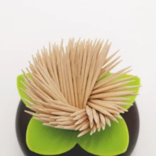 En gros Manunfacture 2.5 ''Pouces Logo Personnalis&eacute; Naturel Jetable &Eacute;cologique Cure-Dents