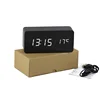 Rectangle Shape Wooden LED Alarm Clock