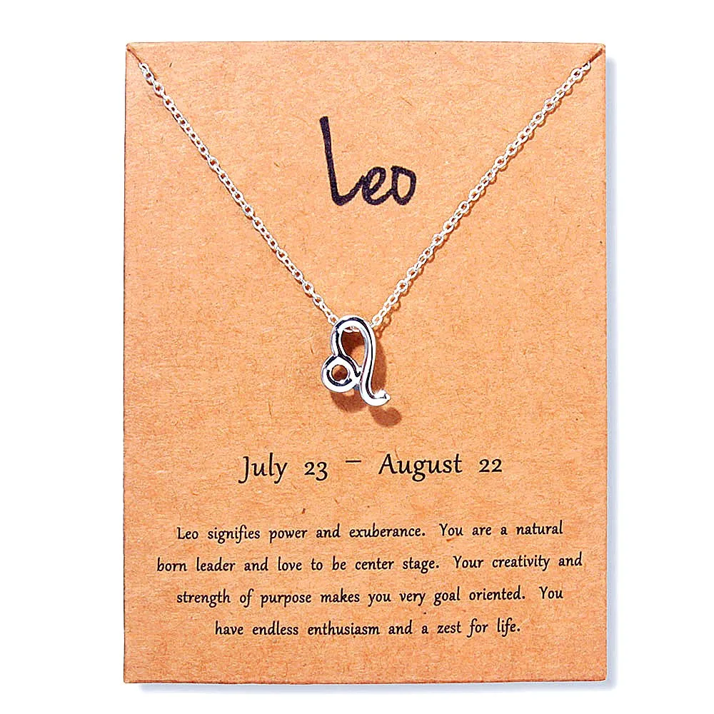 Trending Gift Jewelry 12 Zodiac Sign Constellations Zinc