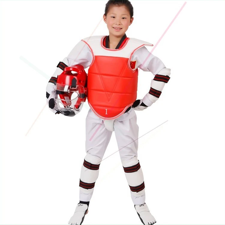 

Taekwondo Protections Equipment Body Protector Full Set, Red-blue,pink,gold