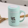 Simple style plastic wheat straw handle coffee tea cup mug water cup