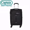 High quality waterproof fabric soft trolley luggage with coded lock