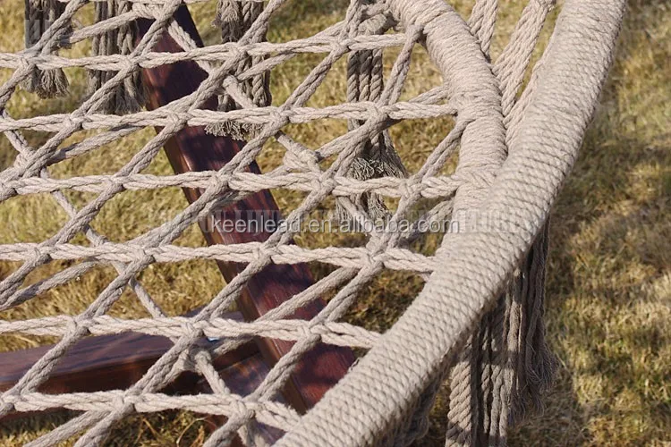 Outdoor wooden frame hammock with hanging basket chair