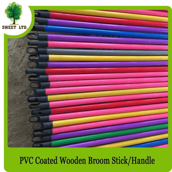 Sri Lanka Market Pvc Coated Wooden Mop Sticks For Cleaning Tool Buy