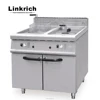 Made in china commercial automatic fish chicken meat potato chips gas deep fryer with cabinet