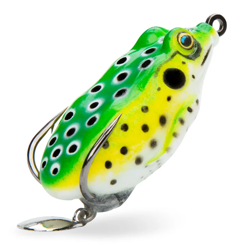 

5.5 cm 10.5g,Soft Frog Fishing Lures With Spoon For Snakehead,frog fishing bait, 16 colors