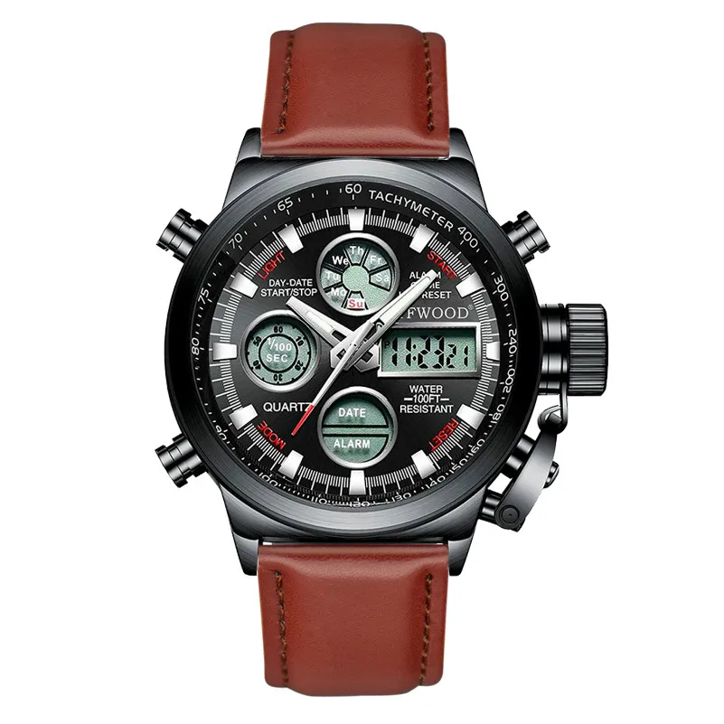 

YFWOOD hot sale men watch relojes hombre digital watch with automatic movement
