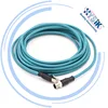 UTP Cat5e patch cord cable ethernet Network D coding 4 pin M12 to RJ45 cable connector