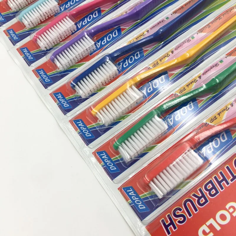 Dopal Hard Bristles Toothbrush Special Round Filaments Faimly Pack Pvc