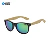 Wholesale Custom Logo Mirror Wood Bamboo Sunglasses With Bamboo Case