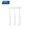 Modern Fashional Cylinder Triple Decoration Lamp Dimmable Residential Hall Hanging Led Pendant Light