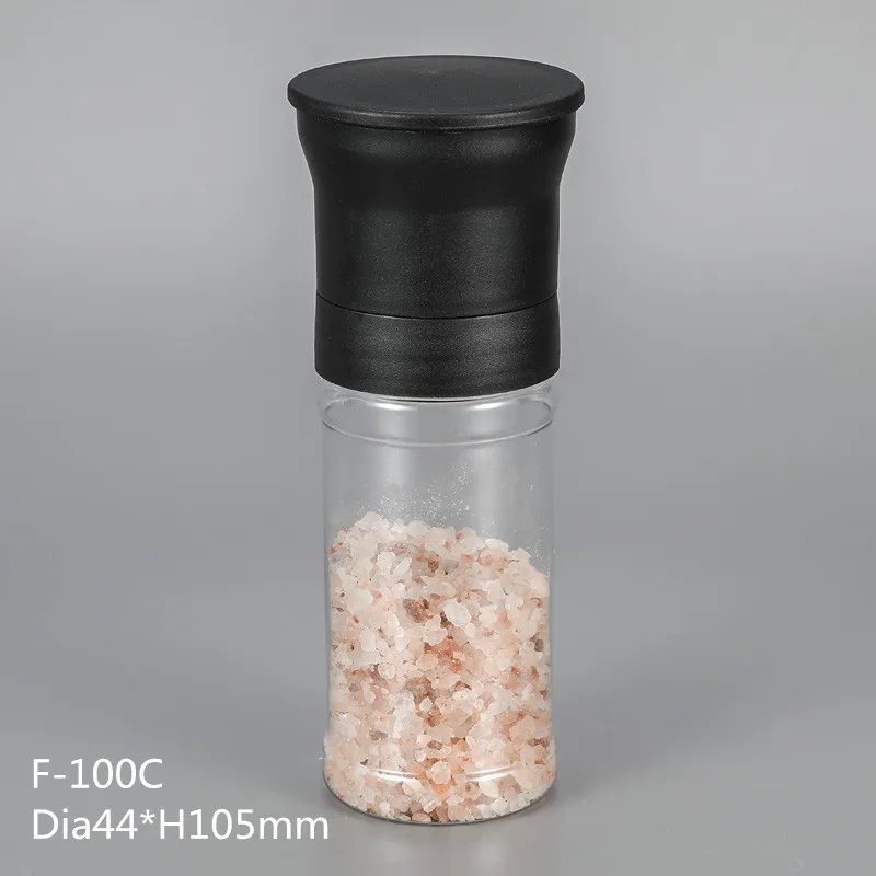 

High quality custom size salt and pepper grinder set, Transparent bottle