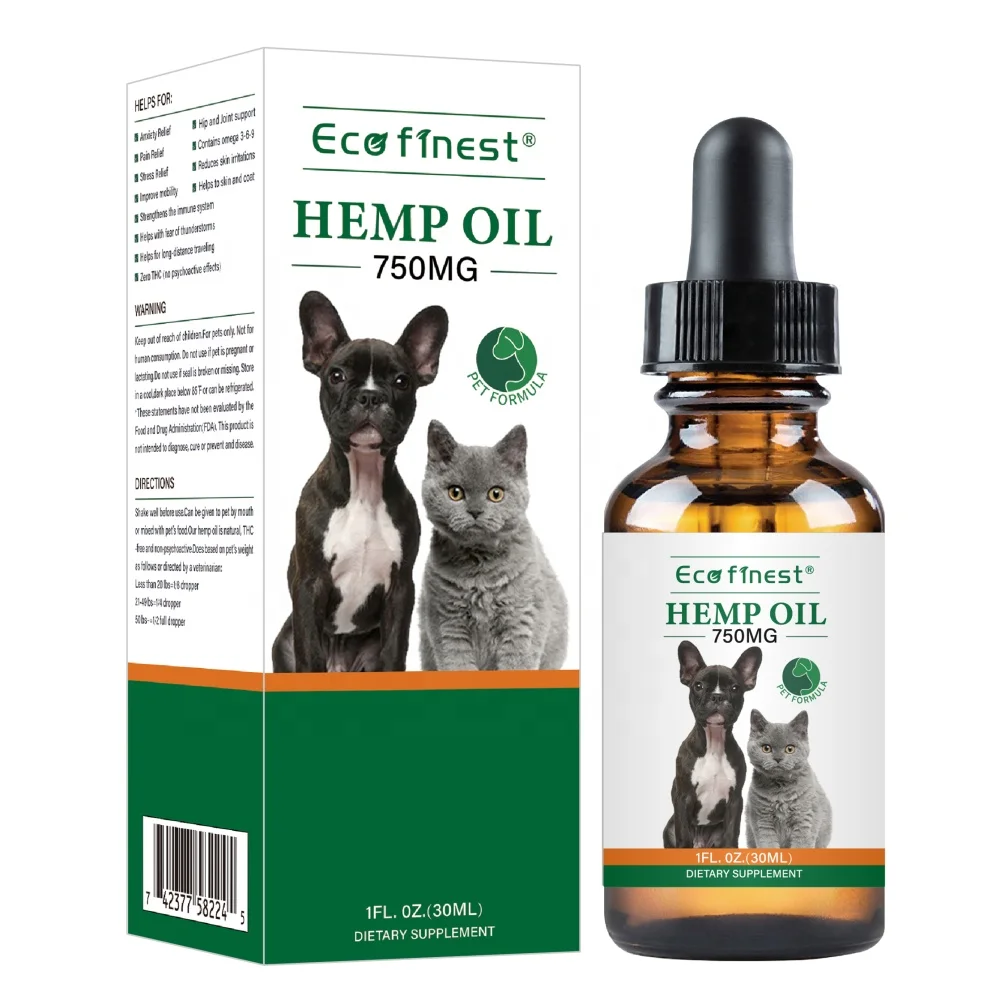 Hemp Oil for Dogs and Cats - 500mg - Advanced Formula - Omega 3, 6 & 9 - Supports Hip & Joint Health - 585344