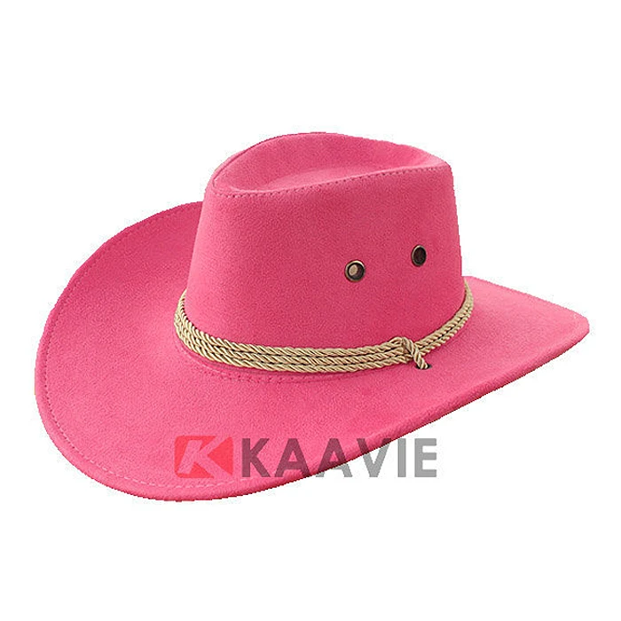 Guangzhou China wholesale cheap custom white brown black pink wool felt fedora lemmy cowboy hat (7).jpg