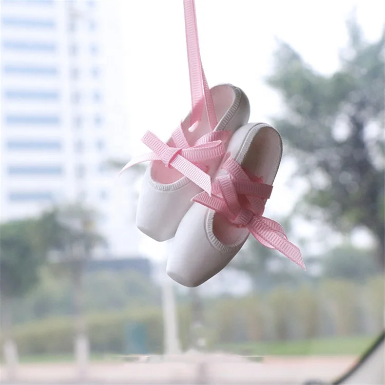 

White Ballet Shoes Shaped Scented Ceramic Hanging Aroma Pendant Stone Home Fragrance Essential Oil Diffuser