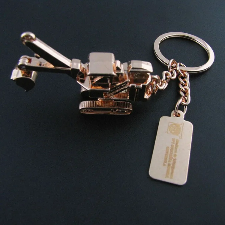 Forklift Metal Key Chain /nice Excavator Key Ring /blank Car Key Holder