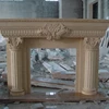 Cream Micro Marble Fireplace Surrounds/Mantel/Corbel