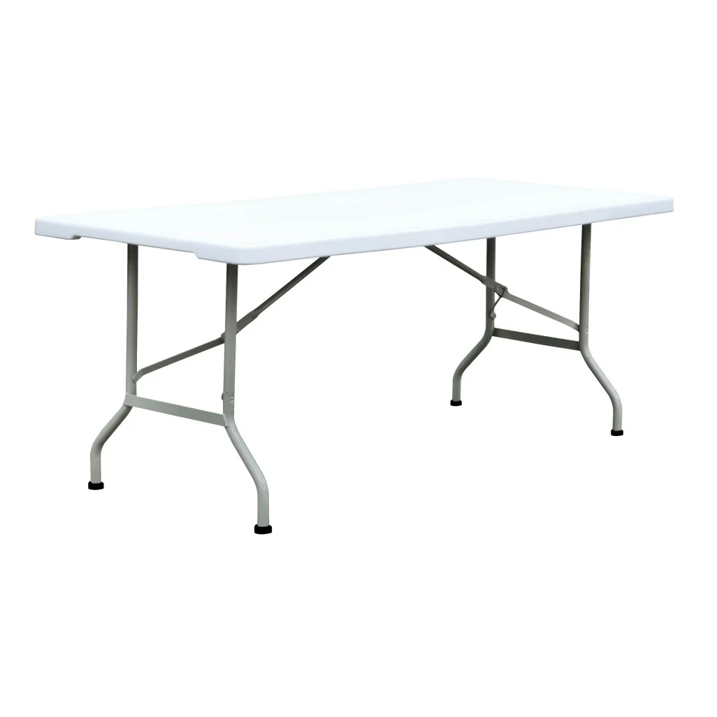 White Color Hdpe Outdoor Rectangular Plastic Folding Table - Buy High ...