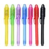 2019 creative Magic LED UV Light Ballpoint Pen with Invisible Ink Secret Spy