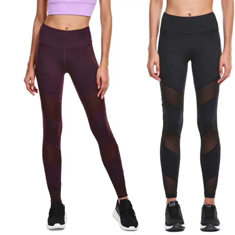 

Womens Sexy Mesh Leggings Fitness Breathable Pink Drawstring Yoga Pants Sports Running Workout Push Up Leggings, N/a