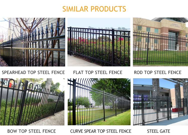 spear top steel fence 9