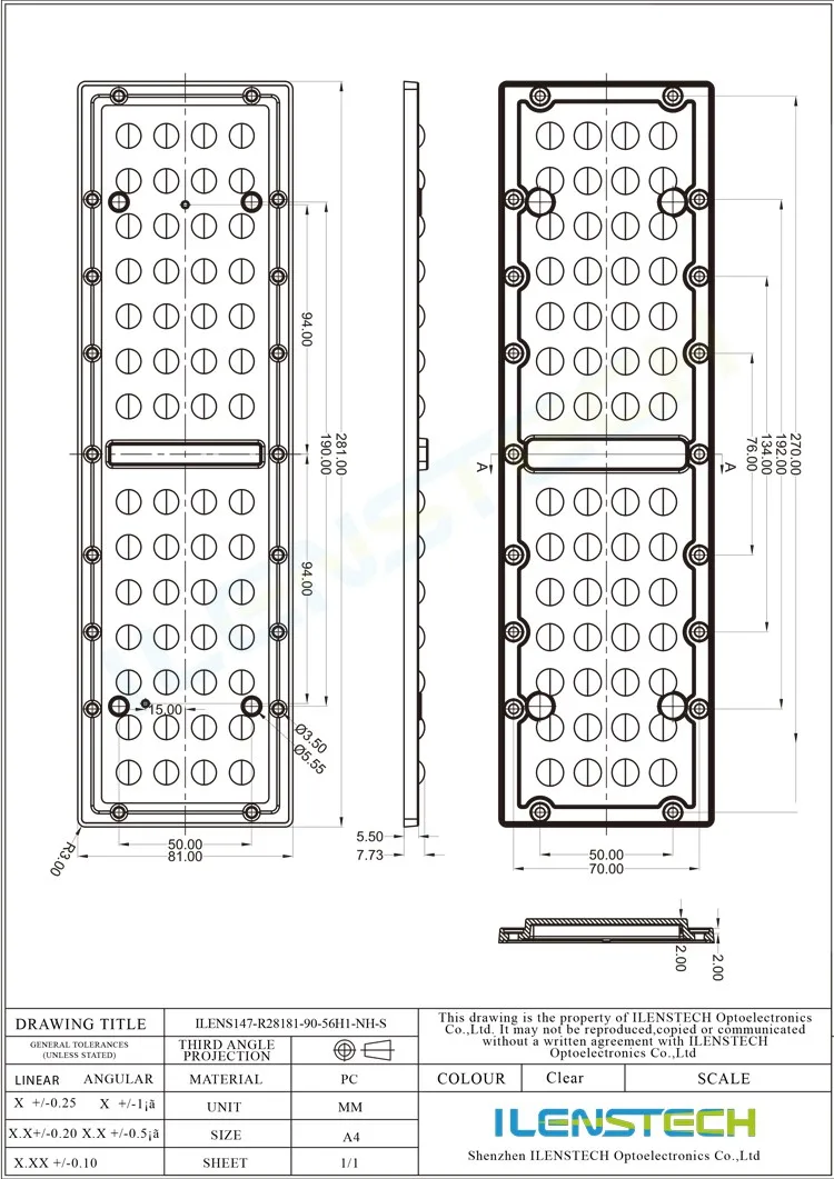 90 Degree street light led lens smd 2835 led condenser lens for flood light