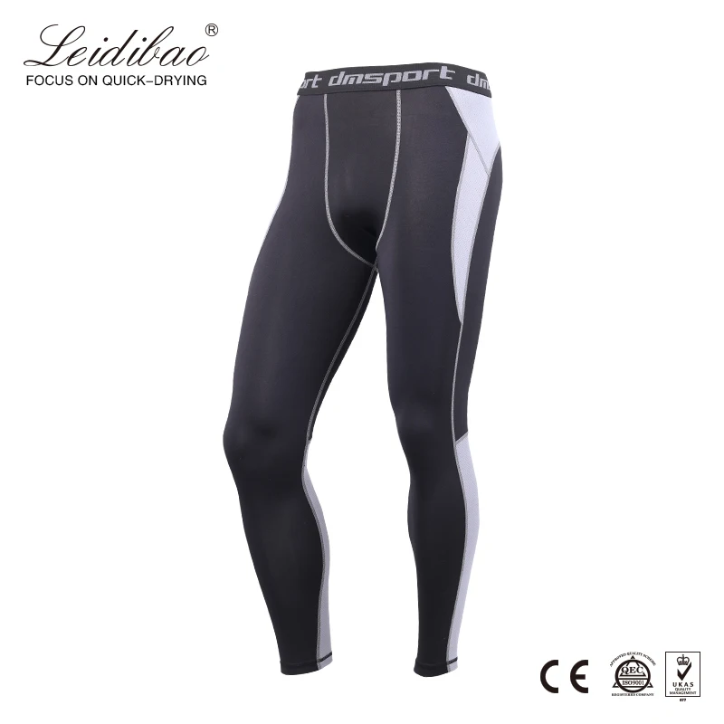 

Long Sports Pants Athletic Exercise Men Running Compression Pants, Black green purple
