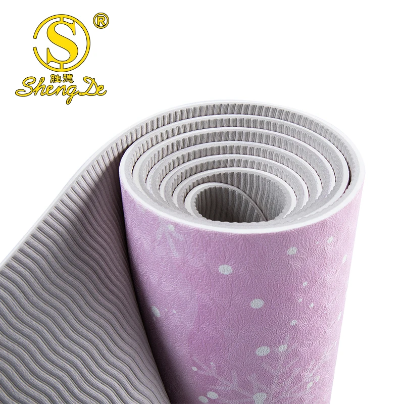 

173cm 4mm Double Deck High Tpe Layer Foam Eco Custom Print Yoga Mat